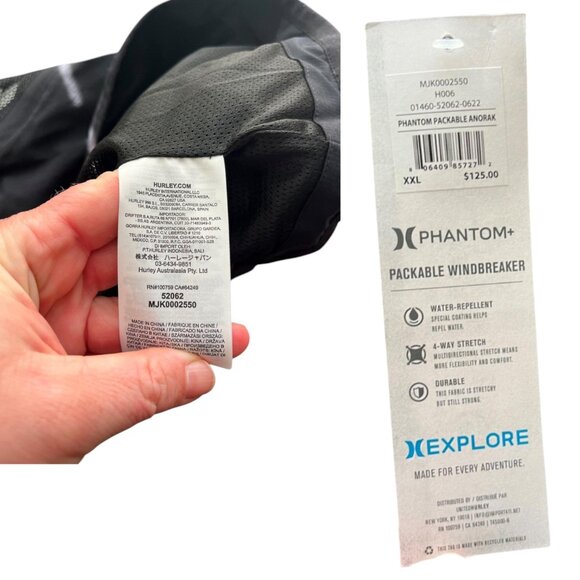 Hurley Phantom Men's Size XXL Anorak Jacket Water Resistant Snowboarding Ski NWT - Picture 7 of 15